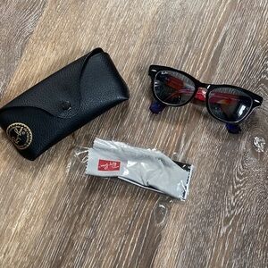 Ray-Ban Black and Red Sunglasses
